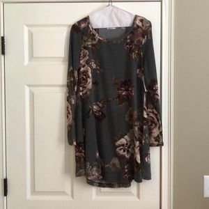 NWT Long Sleeved Floral Dress